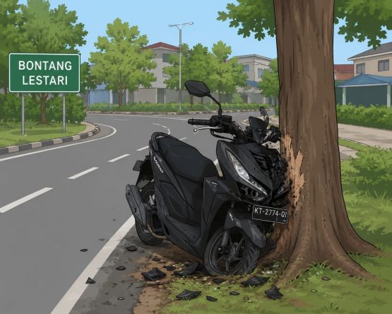 Pelajar 17 Tahun Tewas Usai Tabrak Pohon di Jalan Soekarno-Hatta Bontang, Sekeluarnya dari Pantai
