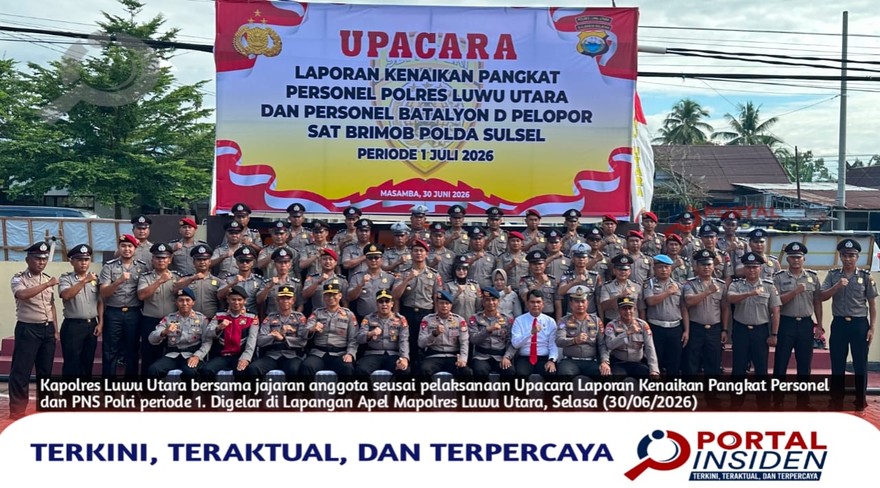 96 Personel Polres Luwu Utara dan Brimob Naik Pangkat, Kapolres: Semakin Tinggi Pangkat Semakin Besar Tanggung Jawab