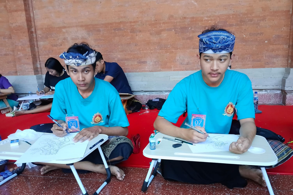 9 Peserta Duta Badung Ramaikan Lomba Lukis Wayang Klasik Bali di PKB 2026, Dua Wakil Resmi Dibina Khusus