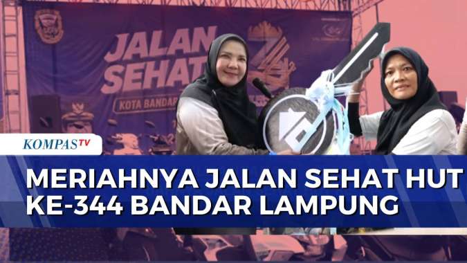 Ribuan Warga Padati Jalan Sehat HUT ke-344 Bandar Lampung, Hadiah Umrah hingga Rumah Jadi Rebutan