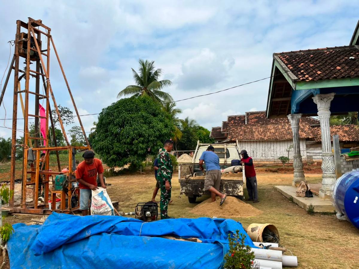 Sumur Bor Ketiga TMMD ke-129 di Lampung Utara Rampung, Solusi Air Bersih untuk Warga Desa Baru Raharja