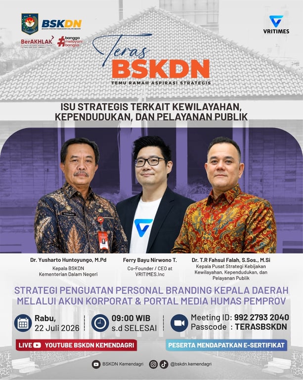 BSKDN Kemendagri dan VRITIMES Dorong Kepala Daerah di Bangka Belitung Bangun Personal Branding Lewat Akun Resmi