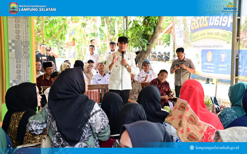 Bupati Lampung Selatan Tinjau Program Desa Helau di Natar, Apresiasi Perubahan Wajah Desa Way Sari dan Rulung Raya