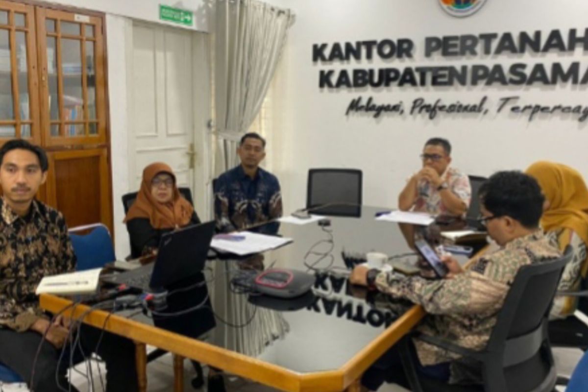 Kantor Pertanahan Pasaman Ikuti Monev Bersama Kanwil BPN Sumbar, Andri Cristyanto Sebut Evaluasi Kunci Perbaikan Layanan