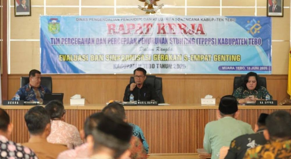 Wabup Tebo Nazar Efendi Pimpin Evaluasi Program Sempat Genting, Target Percepatan Penurunan Stunting