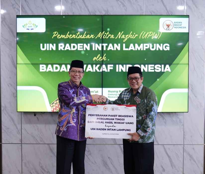 UIN Raden Intan Lampung Resmi Jadi Mitra Nazhir BWI, Kelola Dana Abadi Wakaf Rp205 Miliar untuk Beasiswa Mahasiswa