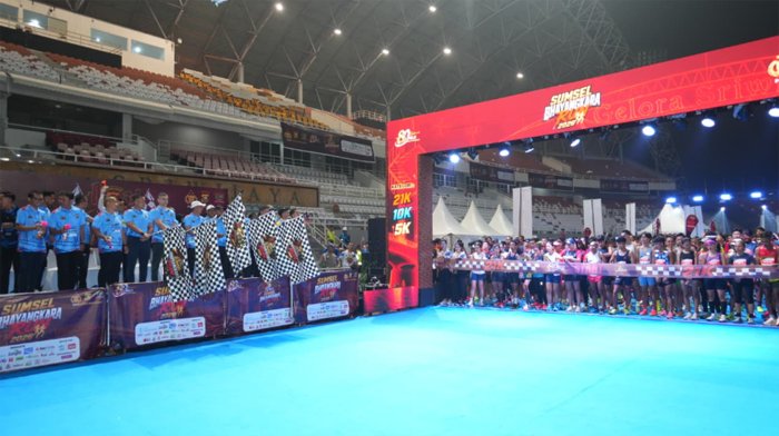 8.035 Pelari Ramaikan Sumsel Bhayangkara Run 2026 di Jakabaring, Polda Sebut Bukti Kepercayaan ke Polri