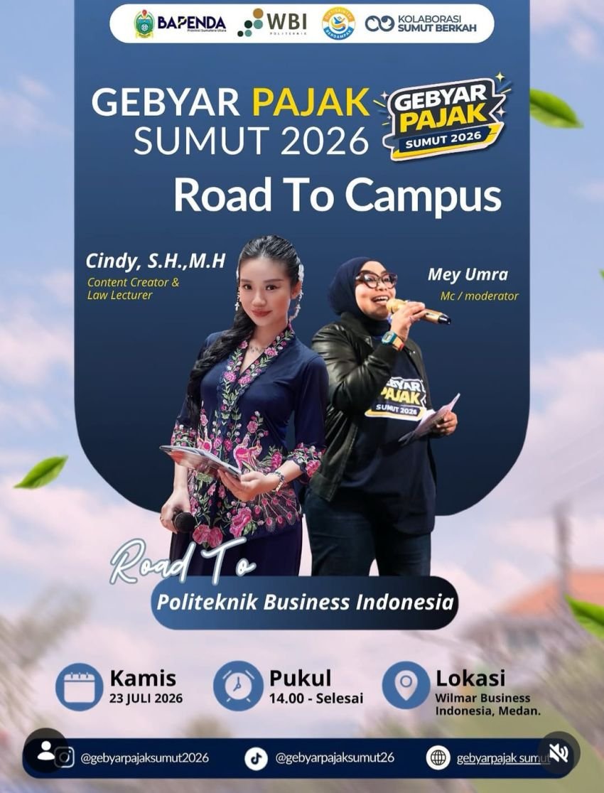 Bapenda Sumut Gebyar Pajak 2026 Edukasi PKB ke Mahasiswa di Medan, Mulai dari Politeknik WBI hingga USU