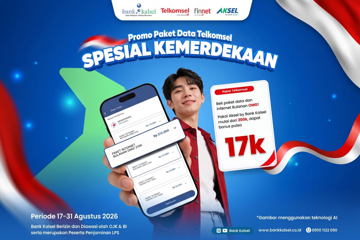 Bank Kalsel dan Telkomsel Hadirkan Promo Pulsa Rp 17 Ribu di Aplikasi Aksel untuk Nasabah di Kalsel