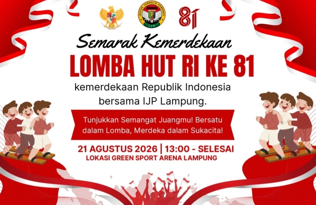 IJP Lampung Gelar Lomba HUT RI ke-81 di Bandarlampung, Sediakan Kulkas hingga Kompor Gas untuk Wartawan