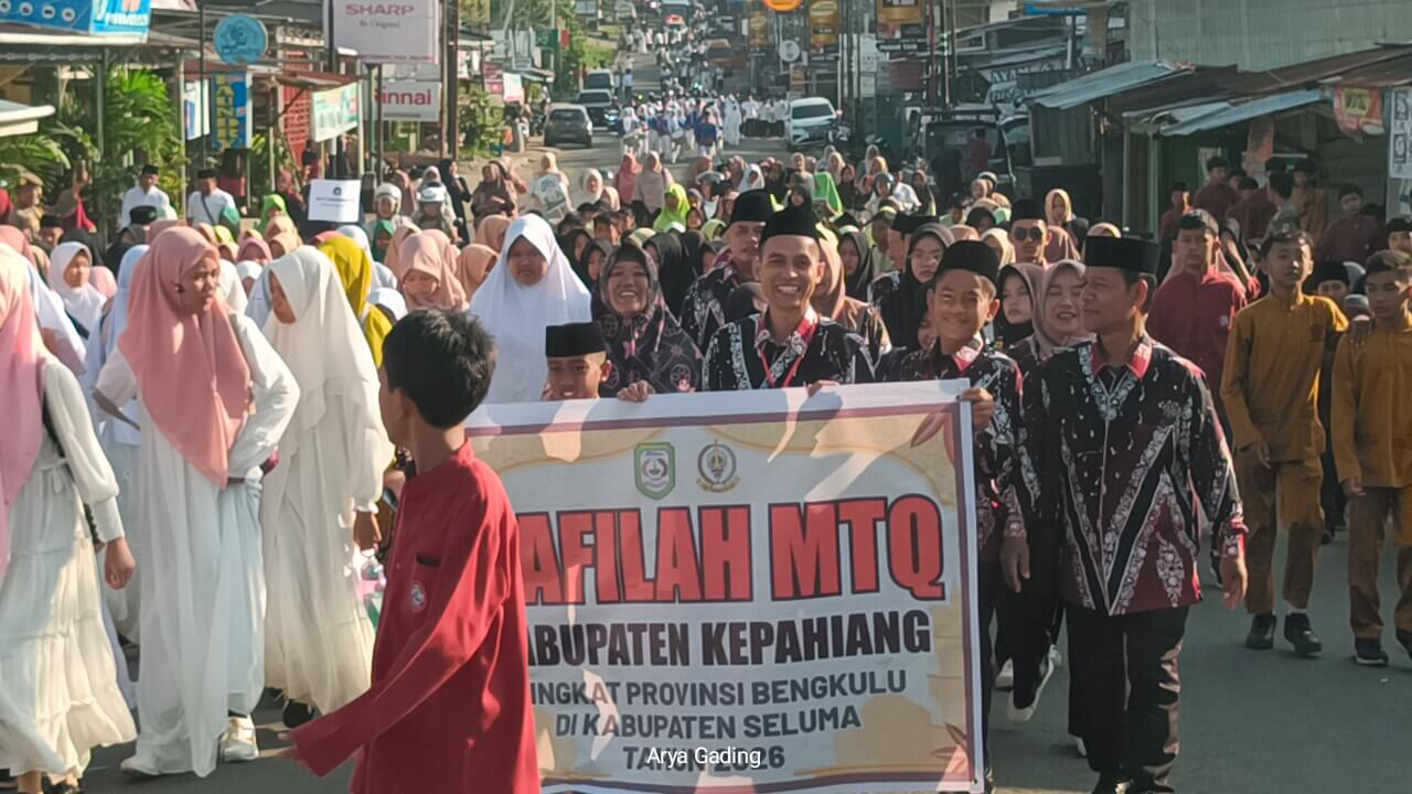 Pawai Ta'aruf MTQ ke-37 Bengkulu di Seluma Padat Merayap, Bupati Teddy Rahman Apresiasi Antusiasme Warga