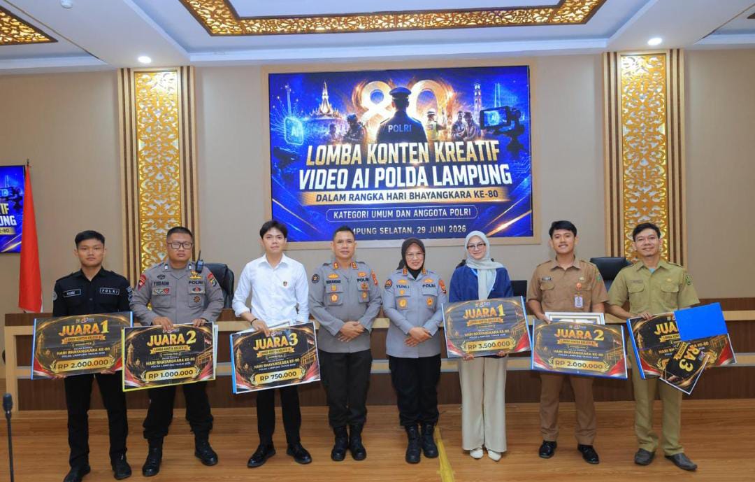 Polda Lampung Gelar Lomba Video AI Pertama Sambut Hari Bhayangkara ke-80, 91 Peserta Berebut Juara