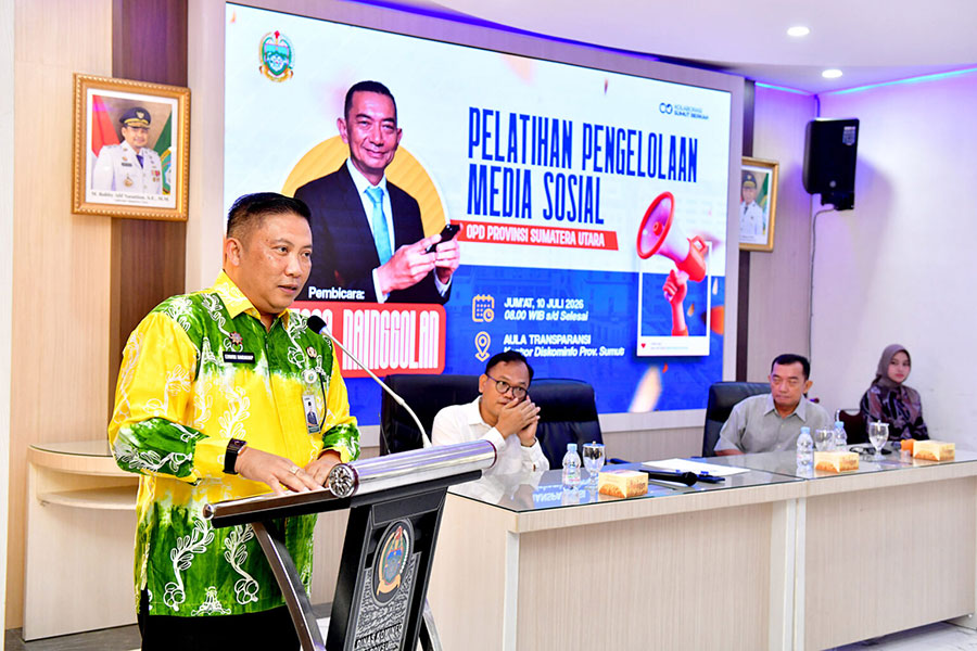 Dinas Kominfo Sumut Dorong OPD Kolaborasi Kelola Medsos, Bimtek Digelar untuk 33 Instansi