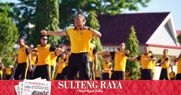 Kapolda Sulteng Brigjen Pol Nasri Ajak 500 Personel Olahraga Pagi demi Jaga Kebugaran dan Soliditas Tim