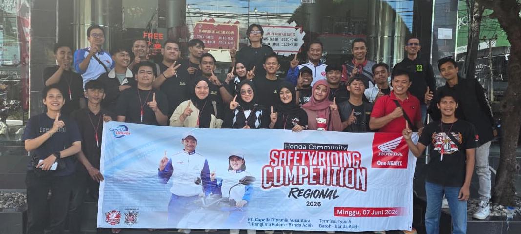 Komunitas Honda se-Aceh Antusias Ikuti Pelatihan dan Kompetisi Safety Riding 2026 di Banda Aceh