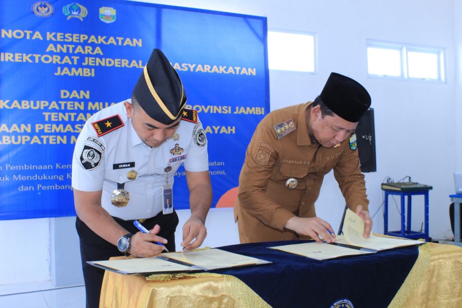 Kanwil Ditjenpas Jambi dan Pemkab Muaro Jambi Teken Kerja Sama, Warga Binaan Disiapkan Mandiri Lewat Program Ketahanan Pangan