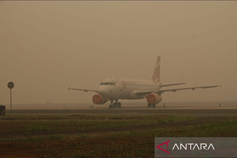 Kabut Asap Karhutla Turunkan Jarak Pandang di Bandara Tjilik Riwut hingga 300 Meter, Sejumlah Penerbangan Terdampak