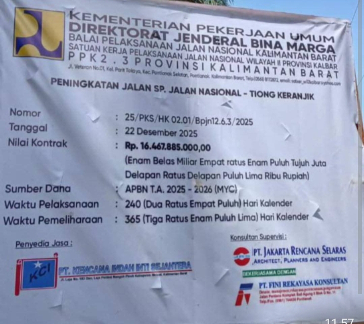 Proyek Jalan Simpang Nasional-Tiong Keranjik di Melawi Rp 16,4 M Masuk Finishing, Warga Soroti Dugaan Cacat Teknis