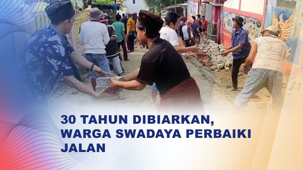 Jalan Rusak 30 Tahun Tak Diperbaiki, Warga Pandeglang Gotong Royong Beton 100 Meter Akses Ekonomi