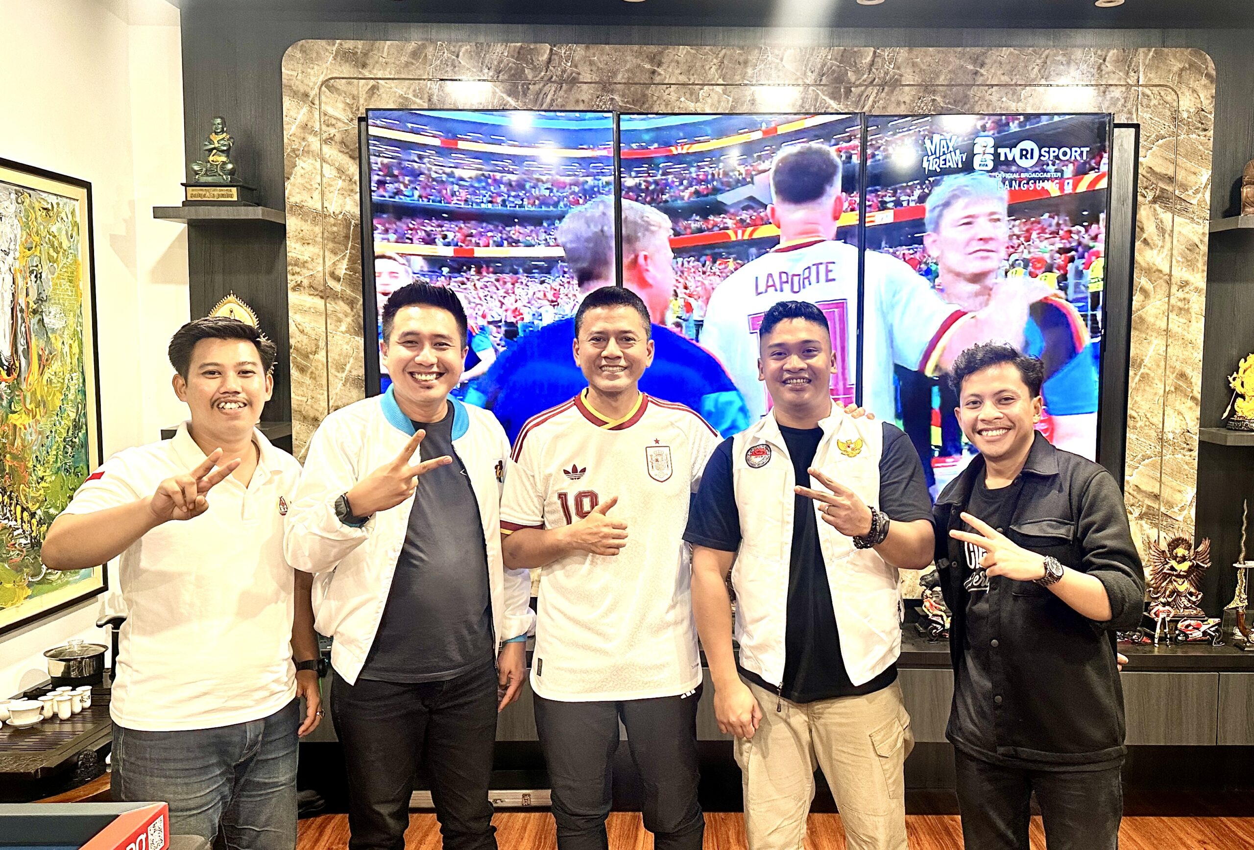 Nobar Spanyol vs Prancis di Tanjungpinang, Kapolresta Rangkul Pemuda dan Ormas demi Kamtibmas