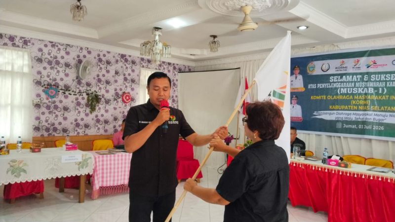 Meitina Maduwu Resmi Pimpin KORMI Nias Selatan, Targetkan Olahraga Merata hingga ke Desa