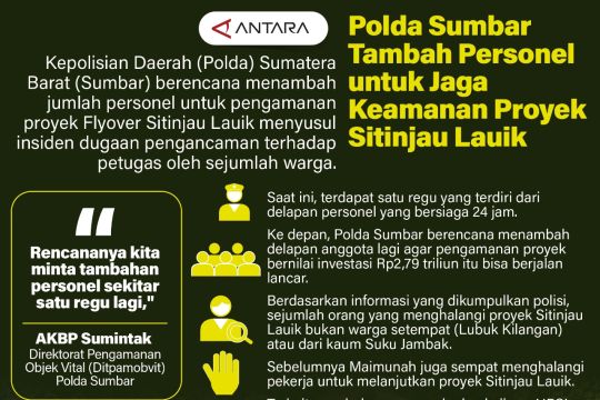 Polda Sumbar Tambah Personel Pengamanan Flyover Sitinjau Lauik Imbas Dugaan Ancaman ke Petugas Proyek