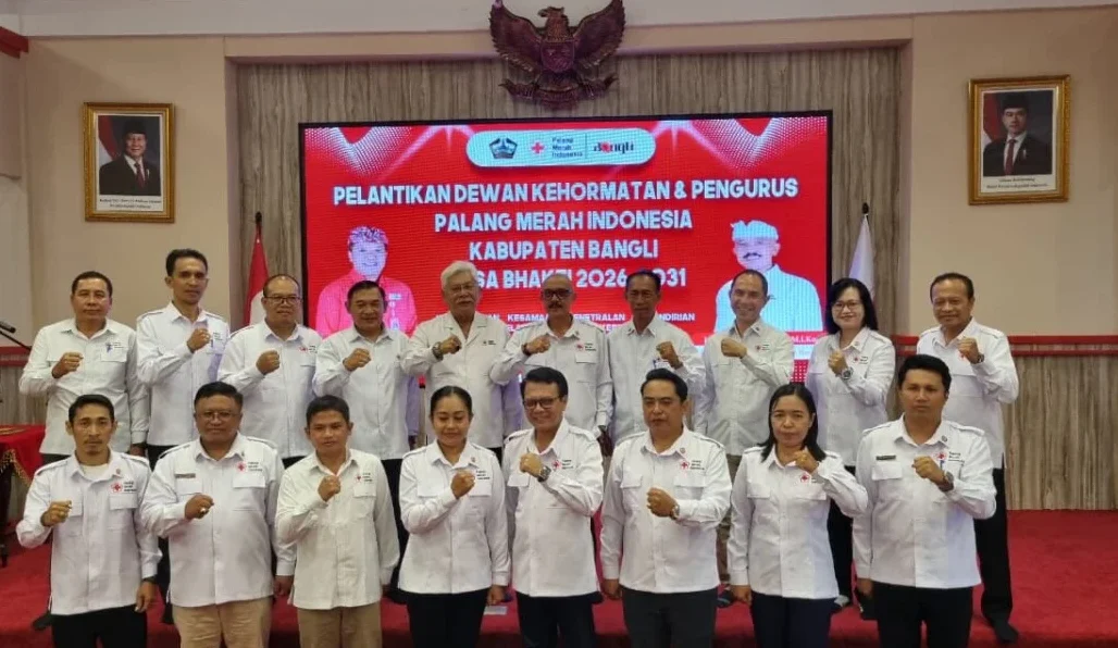 Wayan Diar Kembali Pimpin PMI Bangli Periode 2026-2031, Pengurus Baru Dilantik di Gedung Bukti Mukti Bhakti