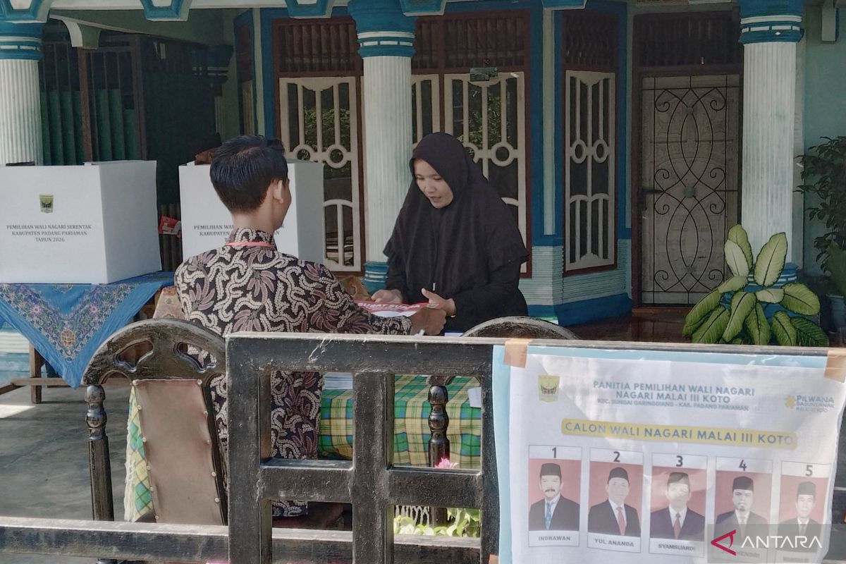 73 Nagari di Padang Pariaman Gelar Pilwana Serentak, Satu Nagari di Kasang Ditunda karena Belum Siap