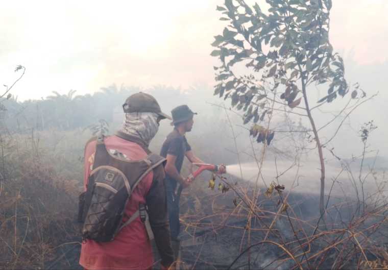 Ground Check 5 Titik Hotspot di Kendawangan Ketapang, Tim Gabungan Pastikan Tak Ada Api Aktif