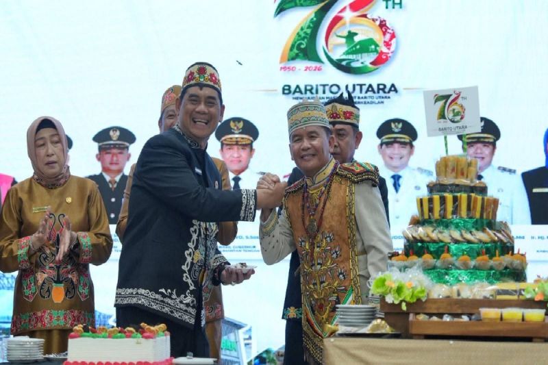 Bupati Barito Utara Shalahuddin Ajak Warga Bersatu Bangun Daerah Berkeadilan di HUT ke-76, Infrastruktur Jalan Jadi Perhatian
