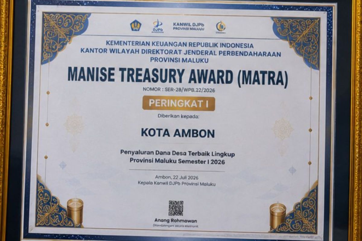 Pemkot Ambon Raih Peringkat Pertama Penyaluran Dana Desa Terbaik se-Maluku, Bukti Tata Kelola Keuangan yang Konsisten