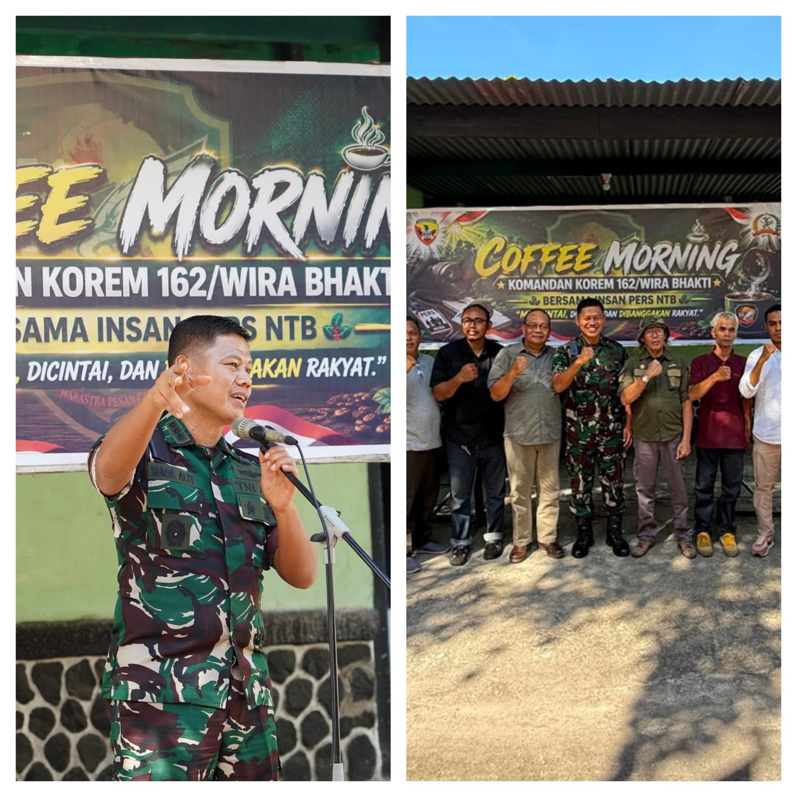Korem 162/WB Gelar Coffee Morning dengan Puluhan Jurnalis di Mataram, Tekan Penyebaran Hoaks di NTB