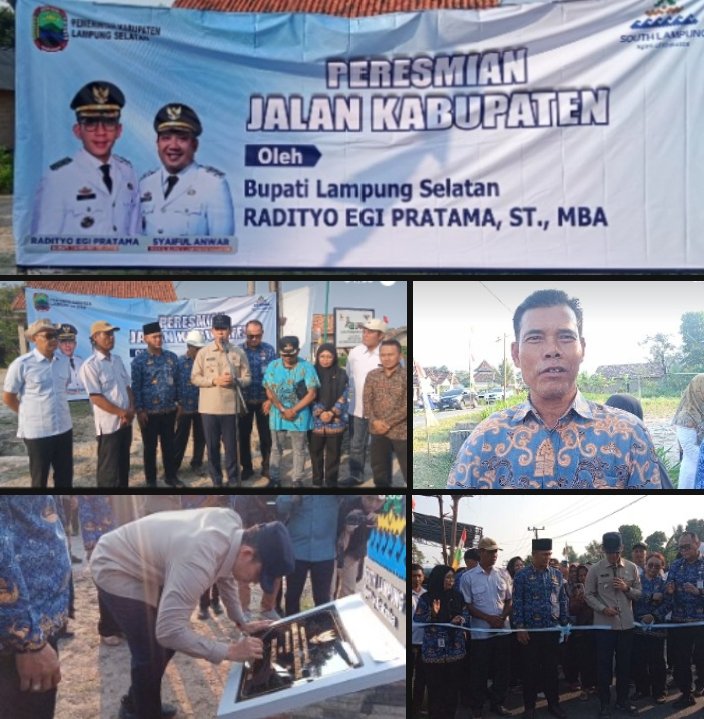 Bupati Lampung Selatan Resmikan Jalan Hotmix Kemukus-Lebung Nala Sepanjang 1,9 Kilometer, Warga Bersyukur Akses Rusak Parah Kini Mulus