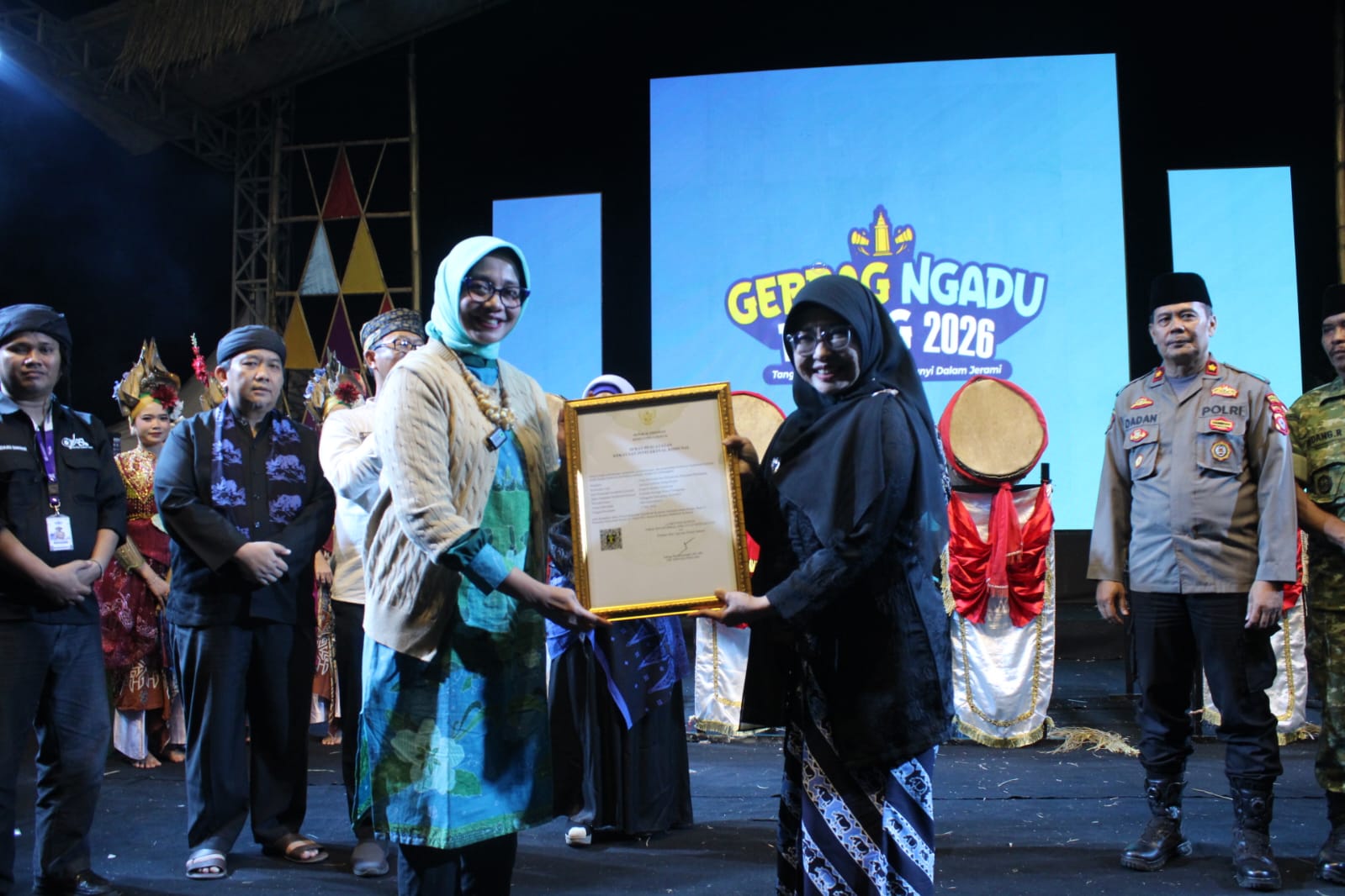 Kemenkum Resmi Catat Rampak Bedug sebagai Kekayaan Intelektual Komunal Kabupaten Pandeglang, Sertifikat Diserahkan di Alun-Alun