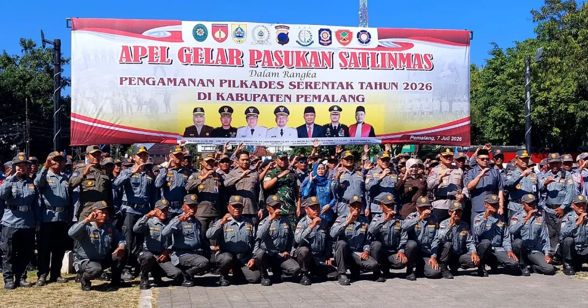 Bupati Pemalang Anom Widiyantoro Siagakan Ratusan Satlinmas Amankan Pilkades Serentak 2026 di 173 Desa