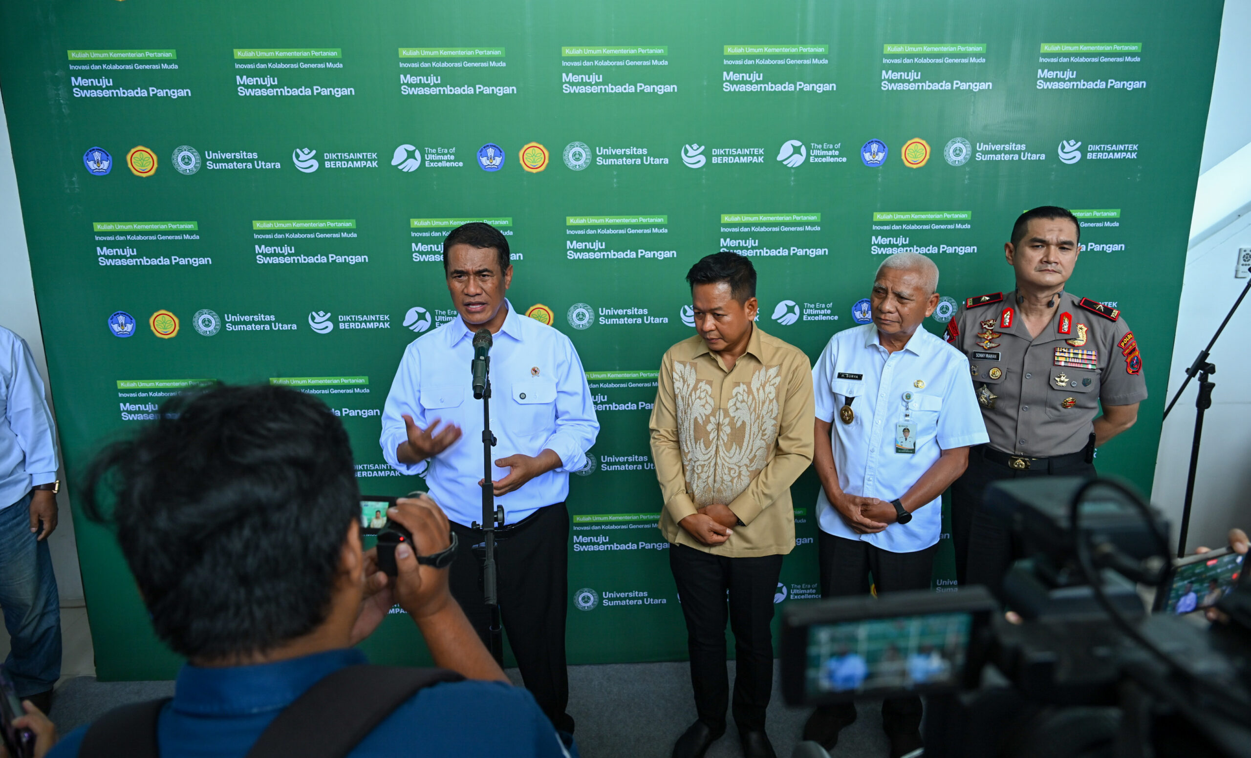 Mentan Andi Amran Ajak Mahasiswa USU Kawal Swasembada Pangan, Sumut Jadi Kontributor Utama dengan Produksi Melonjak