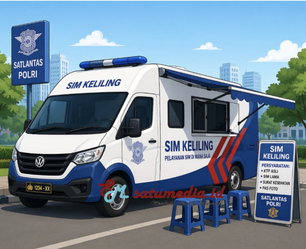 Jadwal SIM Keliling Polresta Bandung Hari Ini Jumat, Dua Lokasi Layani Perpanjangan SIM A dan C