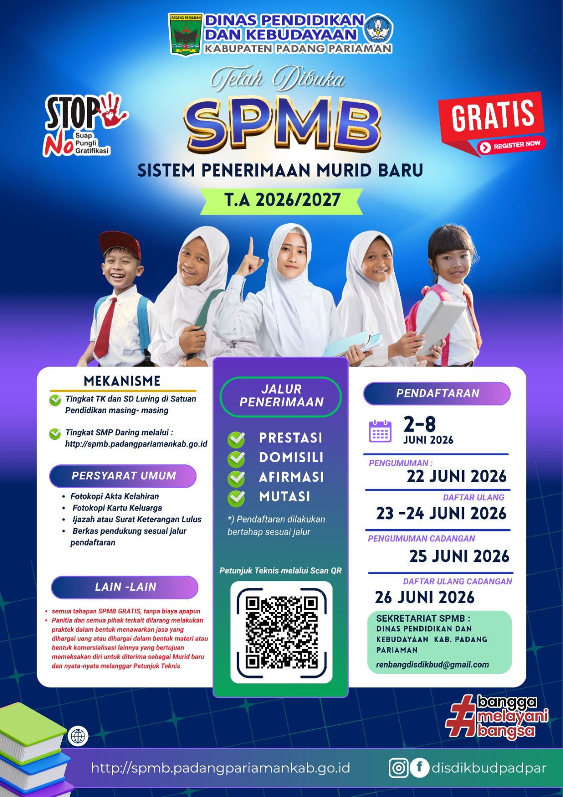 Pemkab Padang Pariaman Luncurkan Aplikasi SIPENA BARU untuk Daftar SMP, Semua Proses Bisa Online