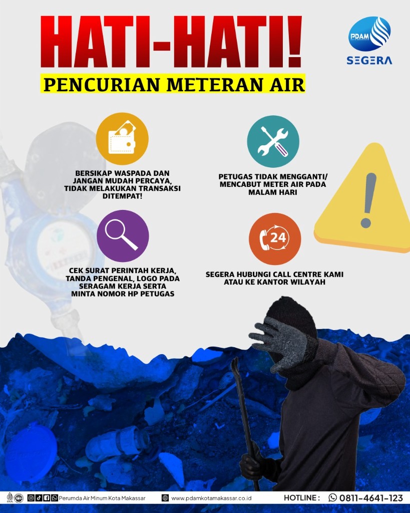Warga Makassar Bekuk Maling Meter Air di Gatot Subroto, PDAM Imbau Pelanggan Pasang Kerangkeng Besi