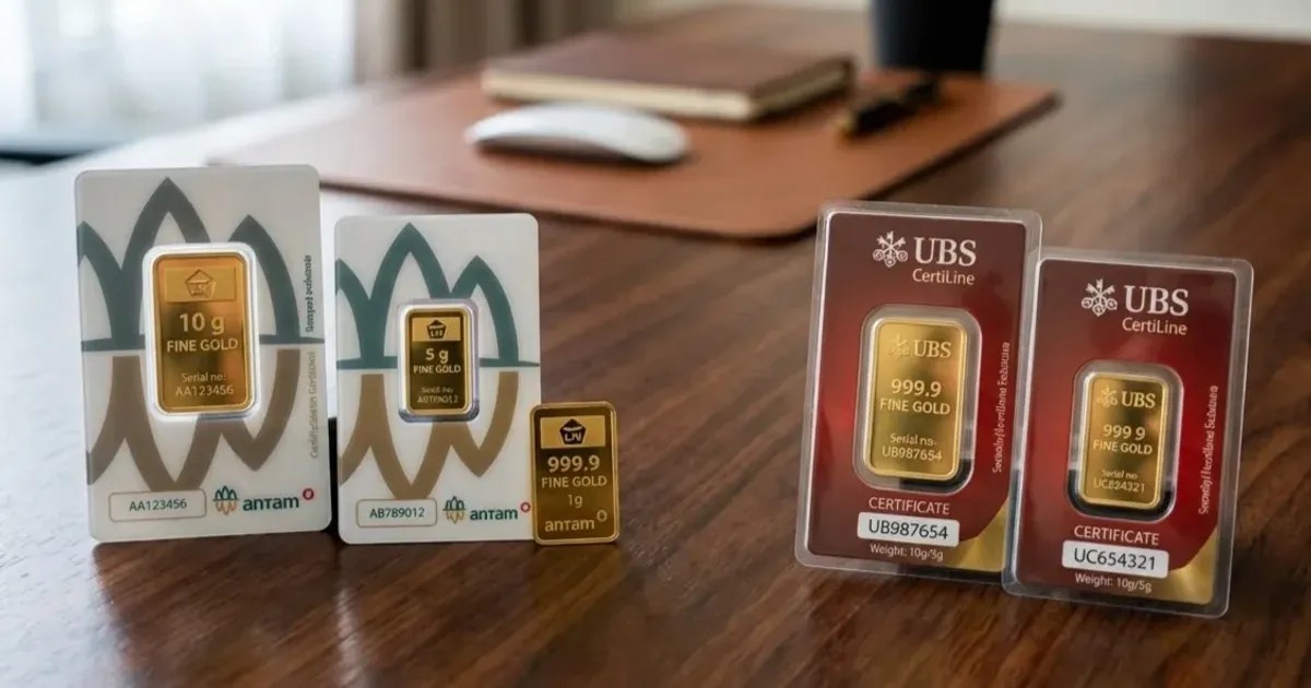 Harga Emas Antam dan UBS di Tegal Hari Ini: Ukuran Besar Lebih Hemat, Cek Selisihnya per Gram