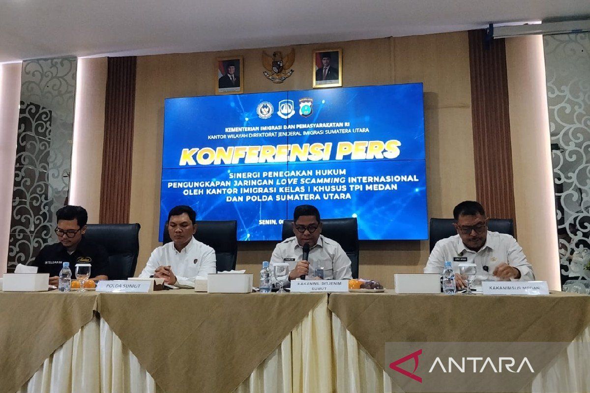 Imigrasi Medan dan Polda Sumut Bongkar Sindikasi Love Scamming China-Vietnam, 38 Orang Diamankan