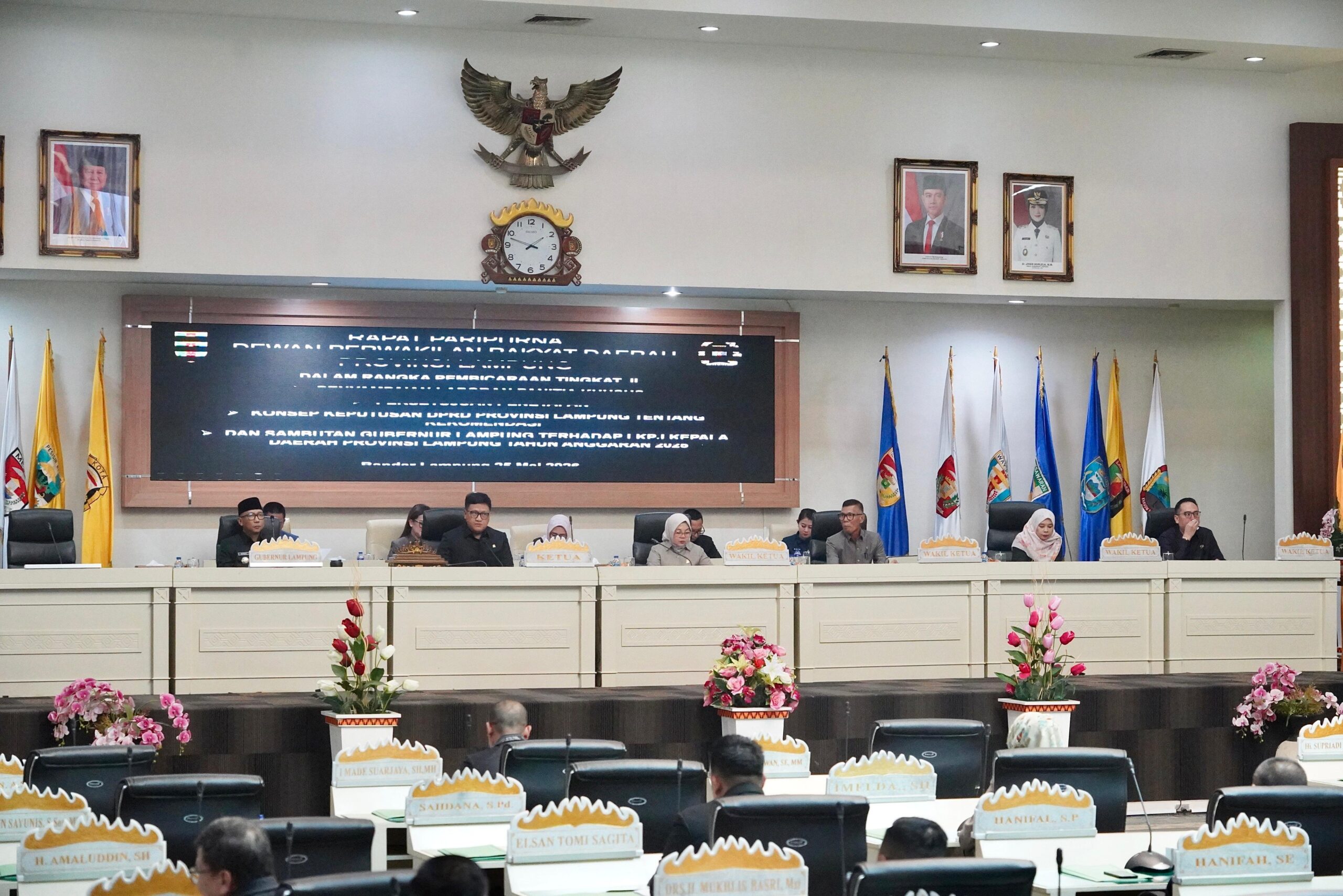 Kasrem 043/Gatam Hadiri Rapat Paripurna DPRD Lampung, LKPJ 2025 Disetujui dengan Pertumbuhan Ekonomi 5,28 Persen