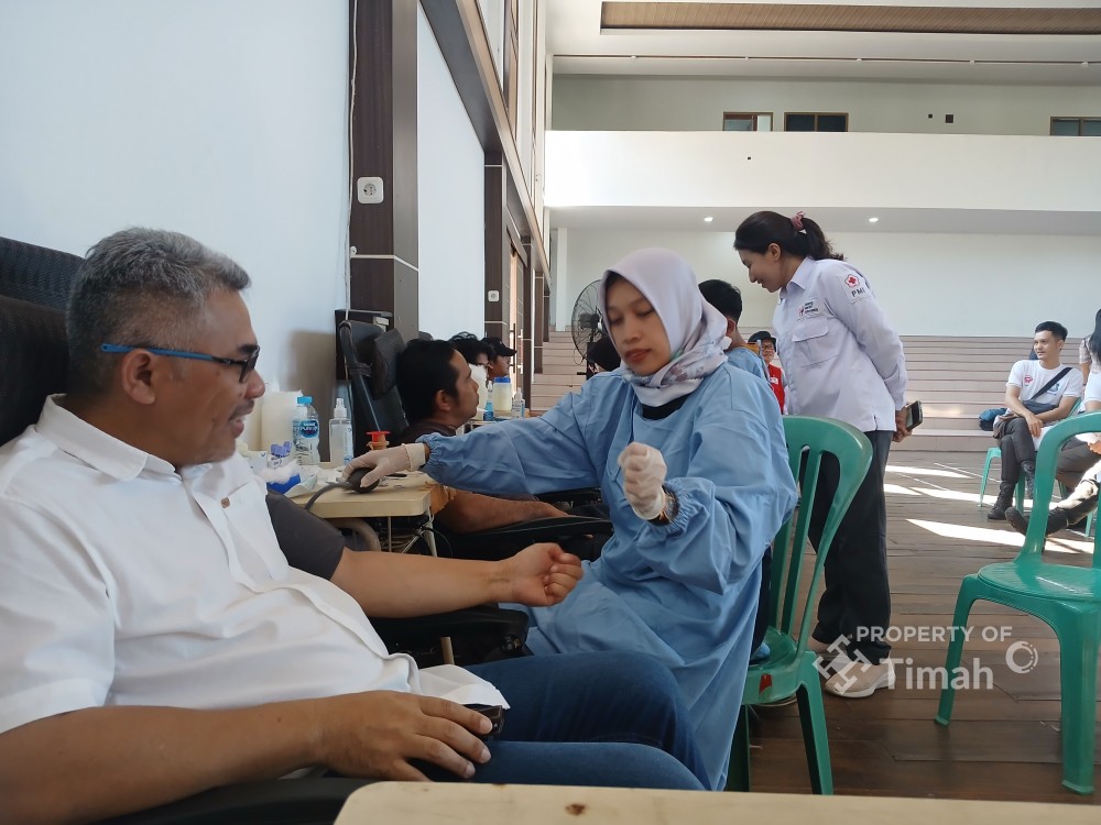HUT ke-50 PT TIMAH, Aksi Donor Darah di Mentok Kumpulkan 86 Kantong Darah untuk PMI Bangka Barat