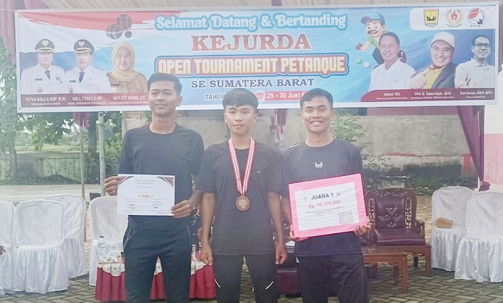 Petanque Kabupaten Solok Raih Medali Perunggu Perdana di Kejurda Pariaman, KONI Apresiasi Pembinaan Olahraga Baru