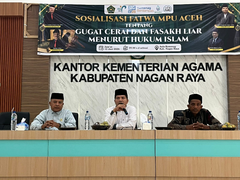 MPU Aceh Sosialisasikan Fatwa Fasakh dan Gugat Cerai ke 31 Penyuluh Agama di Nagan Raya