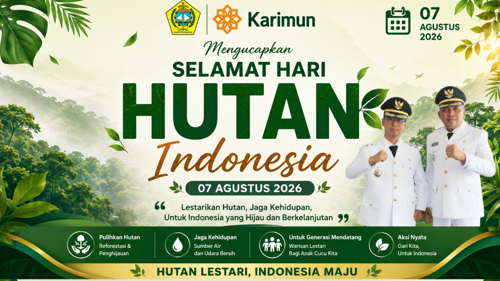 Hari Hutan Indonesia 2026, Bupati Karimun Ing Iskandarsyah Ajak Warga Pulihkan Ekosistem untuk Jaga Kehidupan