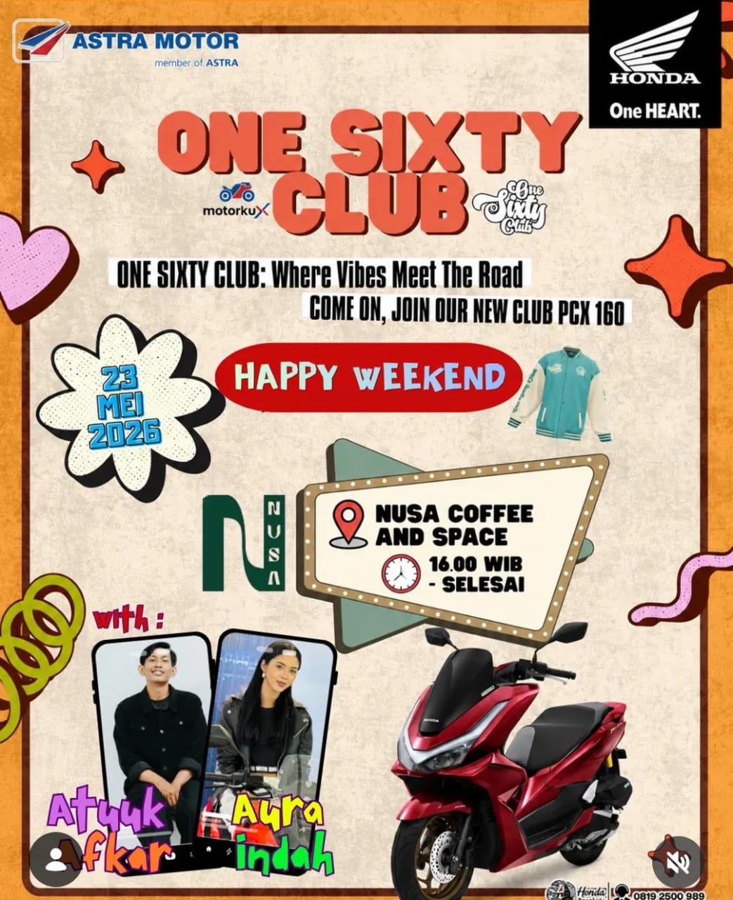 ONE SIXTY Club: Astra Motor Bengkulu Gelar Kopdar dan Riding Bareng Pengguna Honda PCX 160, Gratis Kopi dan Hiburan
