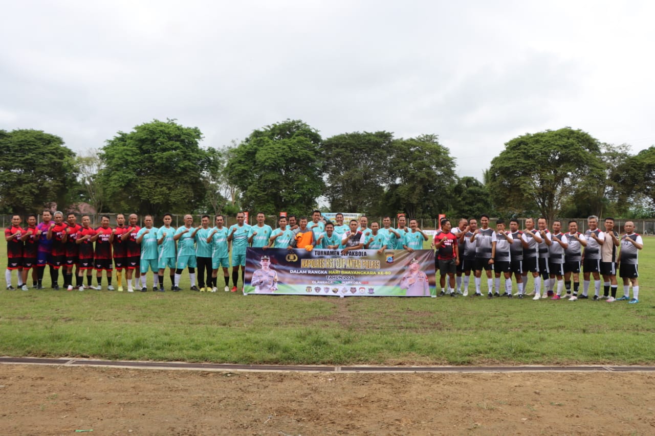 Polres HST Gelar Turnamen Sepak Bola Kapolres Cup, 8 Tim Polres Jajaran Polda Kalsel Bertanding di Stadion Murakata Barabai