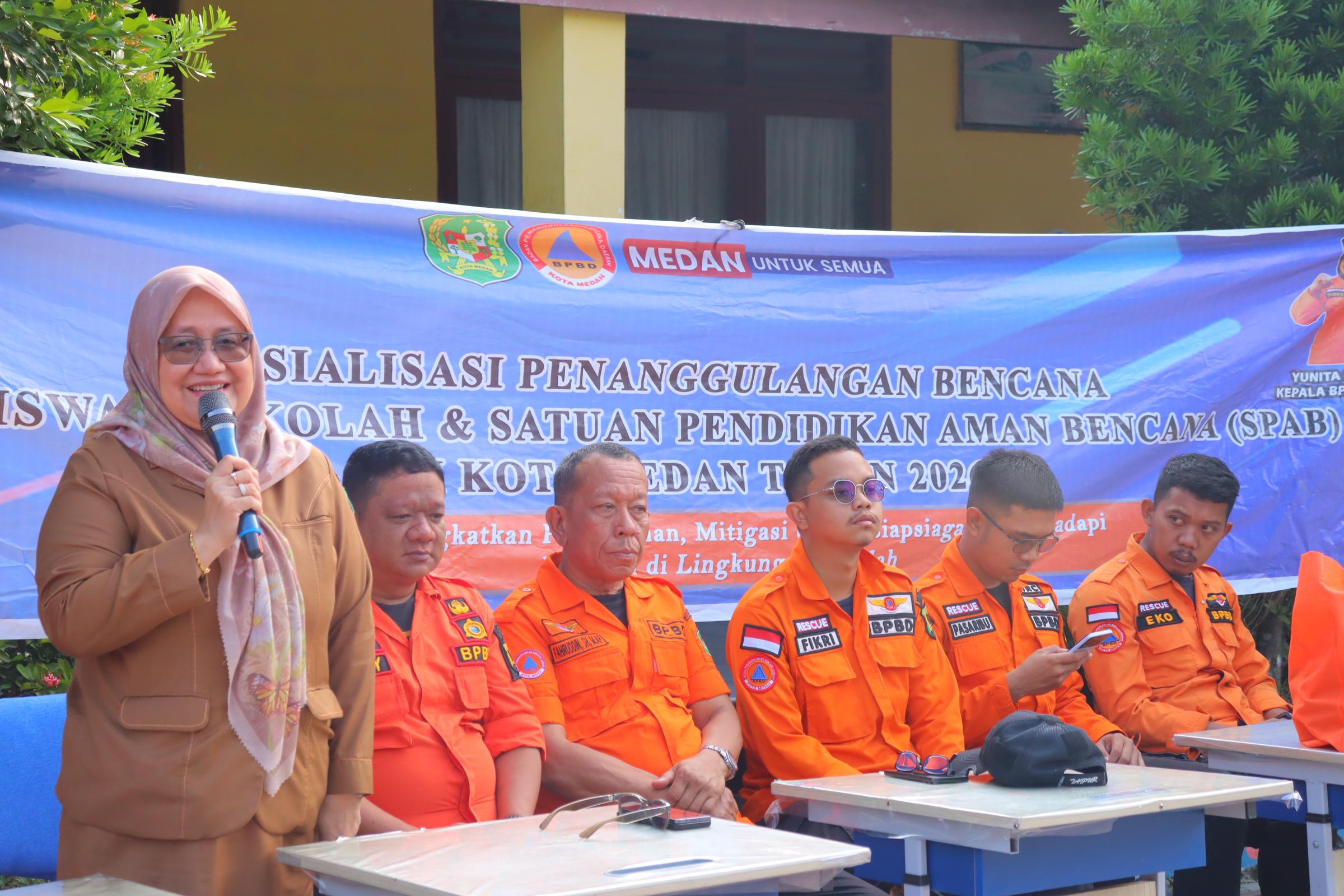 Siswa SMPN 2 Medan Dapat Edukasi Kesiapsiagaan Bencana dari BPBD, Materi Disampaikan Langsung oleh Ahli Madya