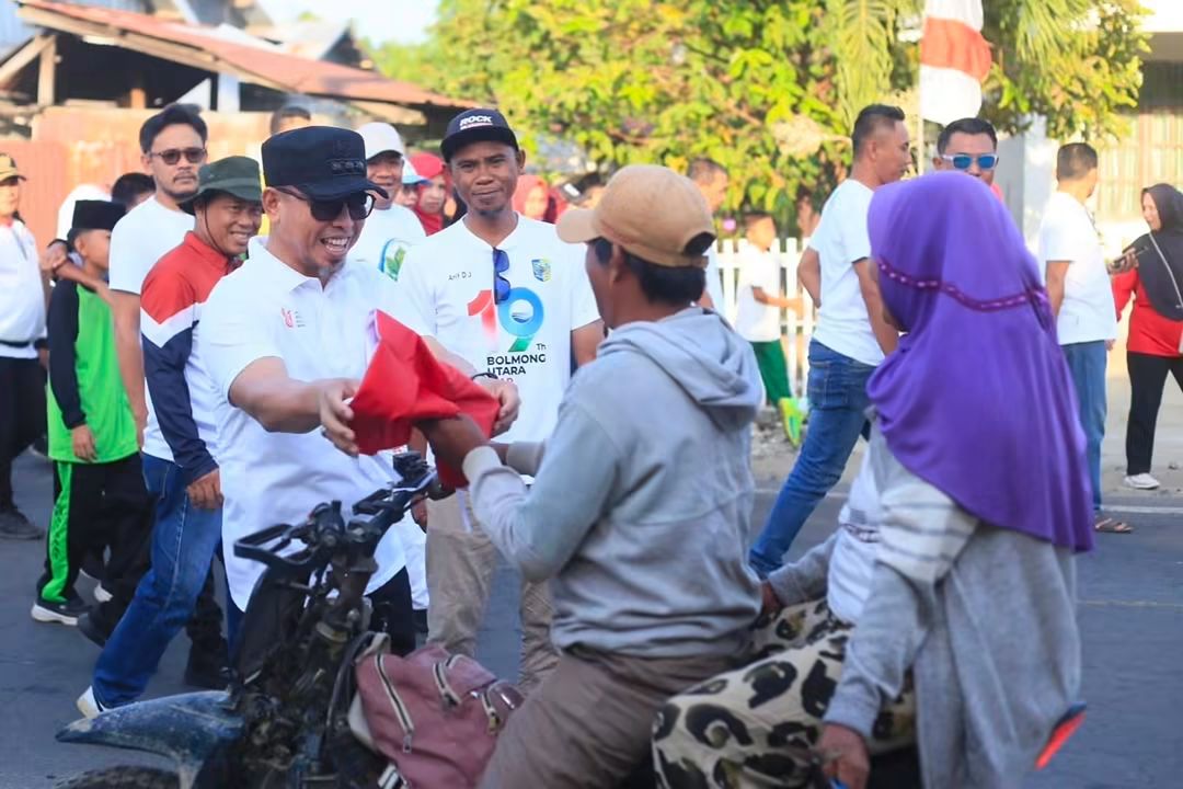 Bupati Boltara Canangkan Gerakan Bintauna Sehat di Lapangan Inomasa, Rangkaian HUT RI ke-81 Digelar